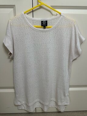 Bobeau Cream Short Sleeve Lightweight Tee